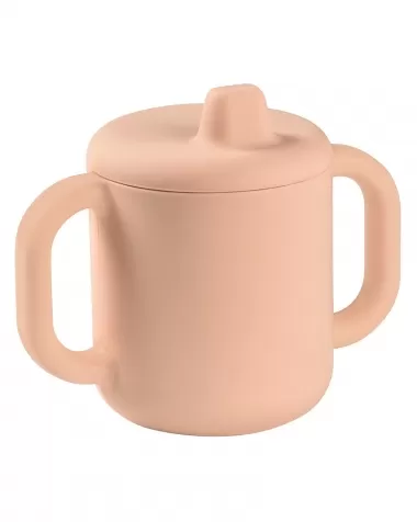 tazza con beccuccio in silicone - 170 ml - rosa - per imparare a bere da soli