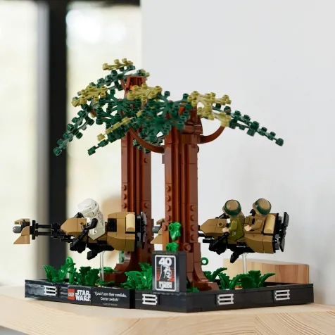 75353 - diorama inseguimento con lo speeder su endor: 14