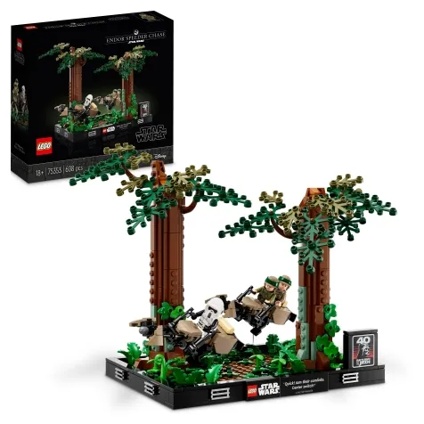 75353 - diorama inseguimento con lo speeder su endor: 2