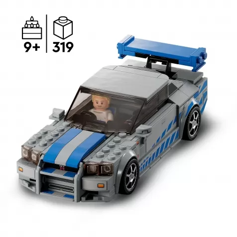 76917 - 2 fast 2 furious nissan skyline gt-r (r34) speed champions