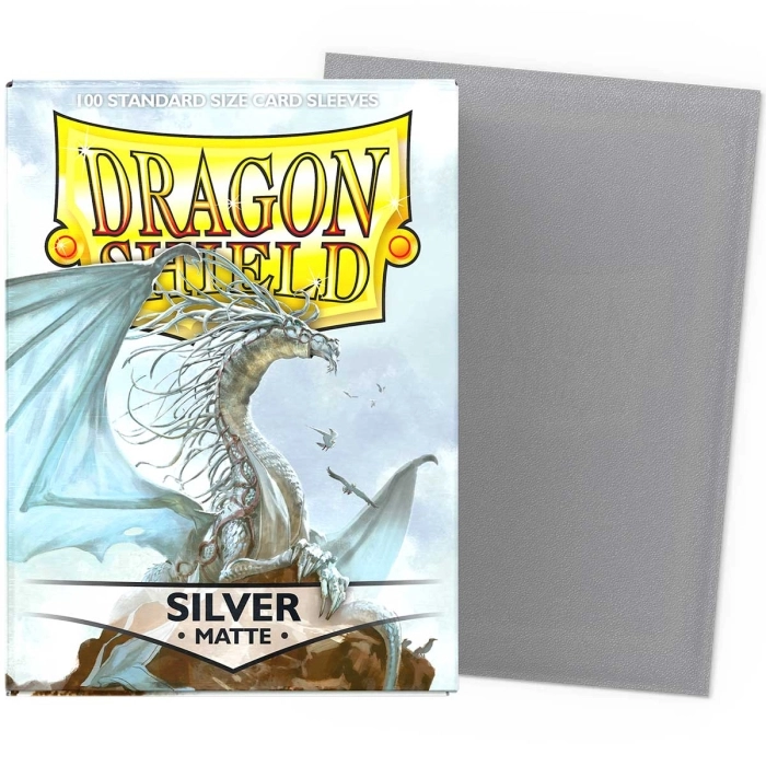 dragon shield standard sleeves - silver matte (100 bustine protettive)