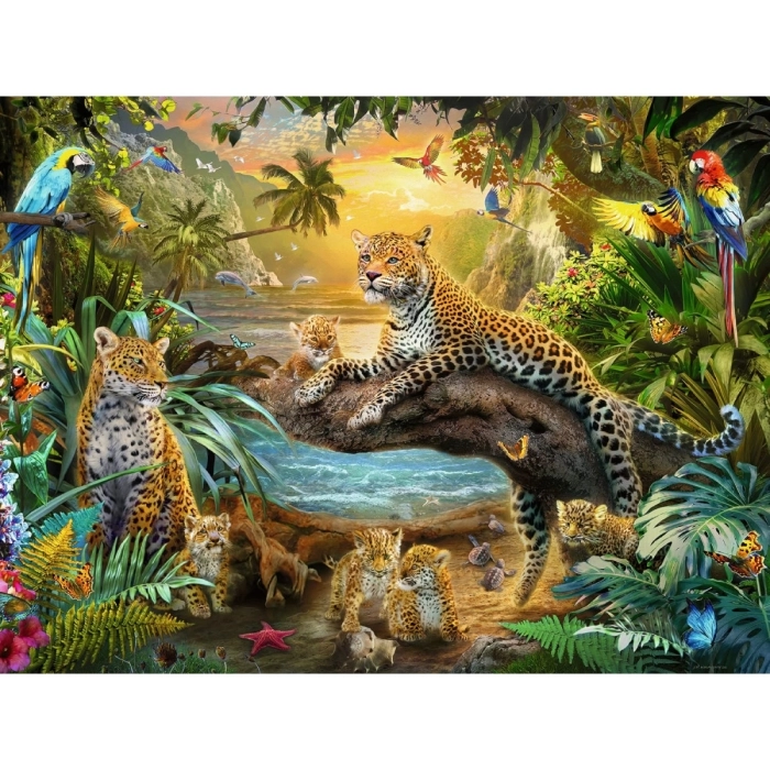 leopardi nella giungla - puzzle 1500 pezzi