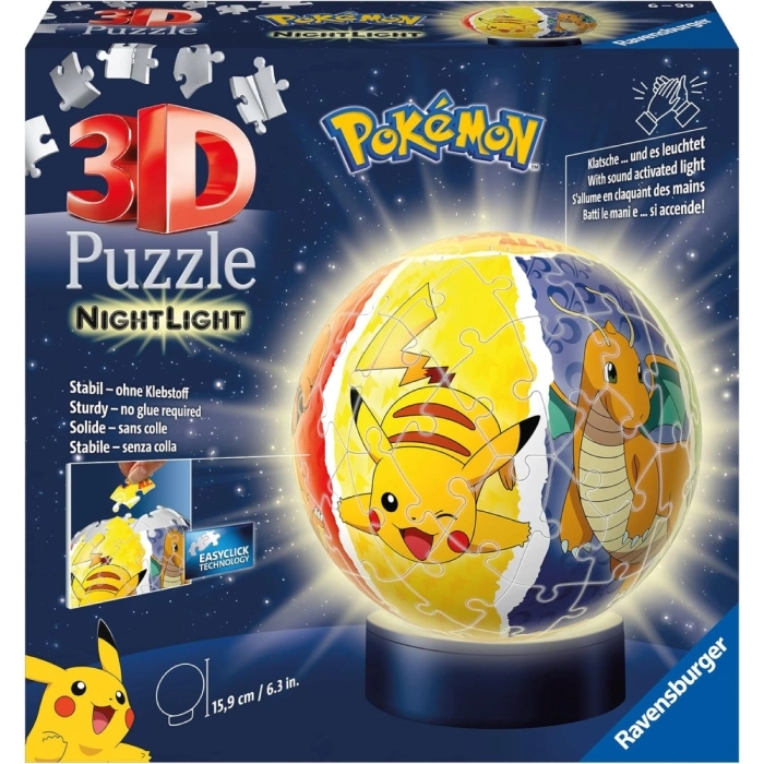 pokemon - nightlamp - puzzle 3d