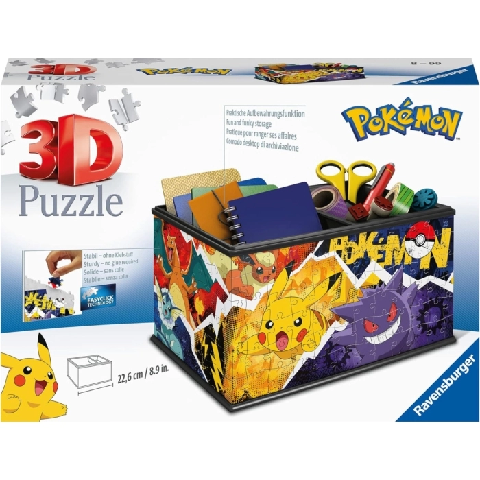 pokemon - contenitore portaoggetti - puzzle 3d