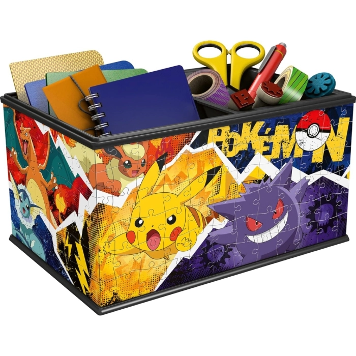pokemon - contenitore portaoggetti - puzzle 3d