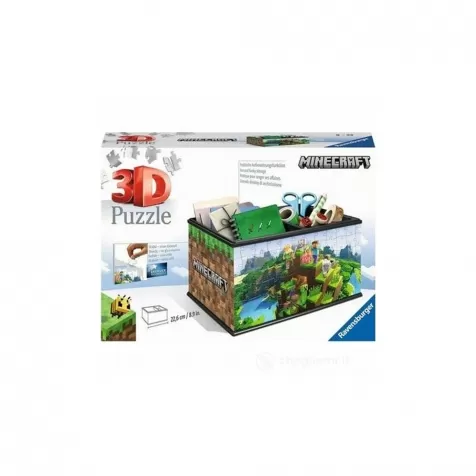 contenitore portaoggetti minecraft - puzzle 3d