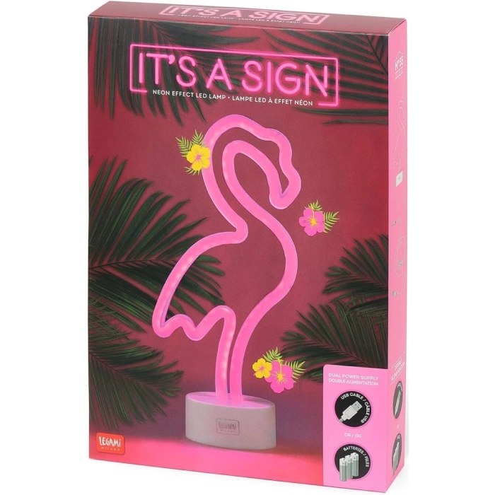lampada led a effetto neon - it's a sign - flamingo