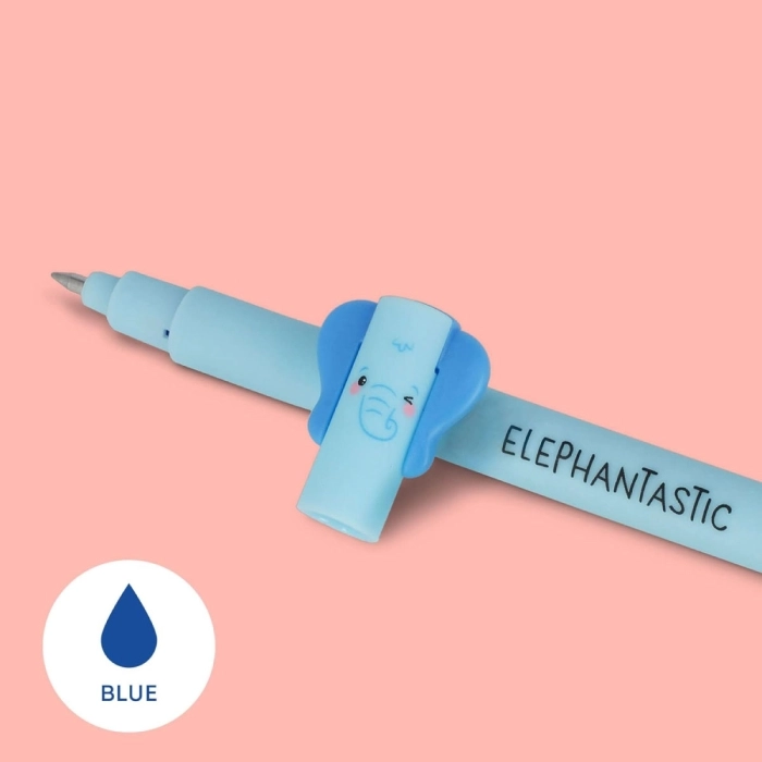 penna gel cancellabile elefante - inchiostro blu ricaricabile