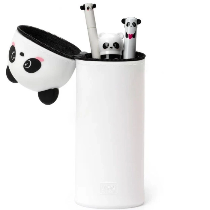 astuccio 2 in 1 in morbido silicone - kawaii - panda