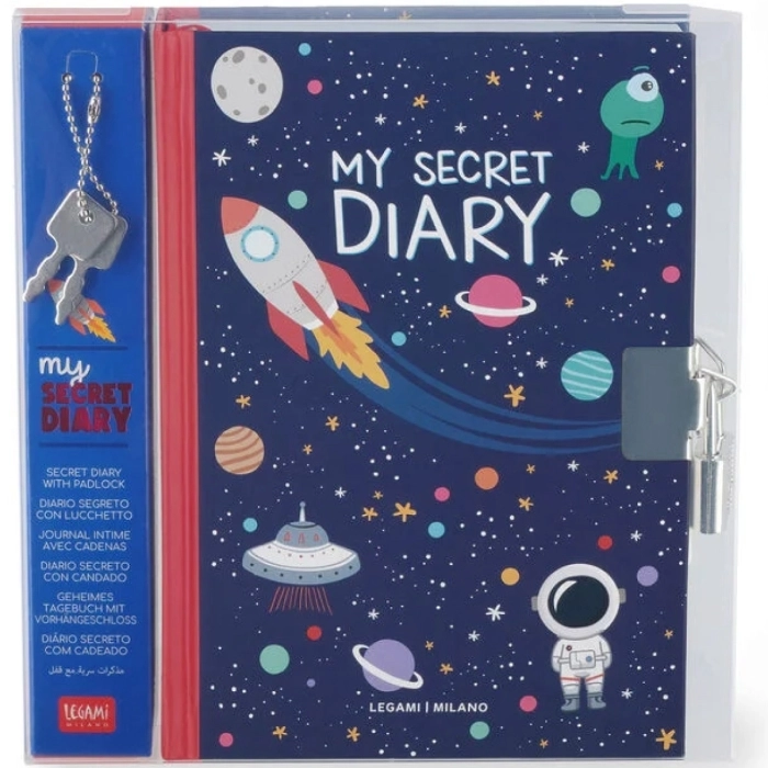 diario segreto con lucchetto - my secret diary - space