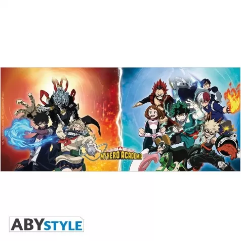 my hero academia - tazza 320ml - heroes vs villain