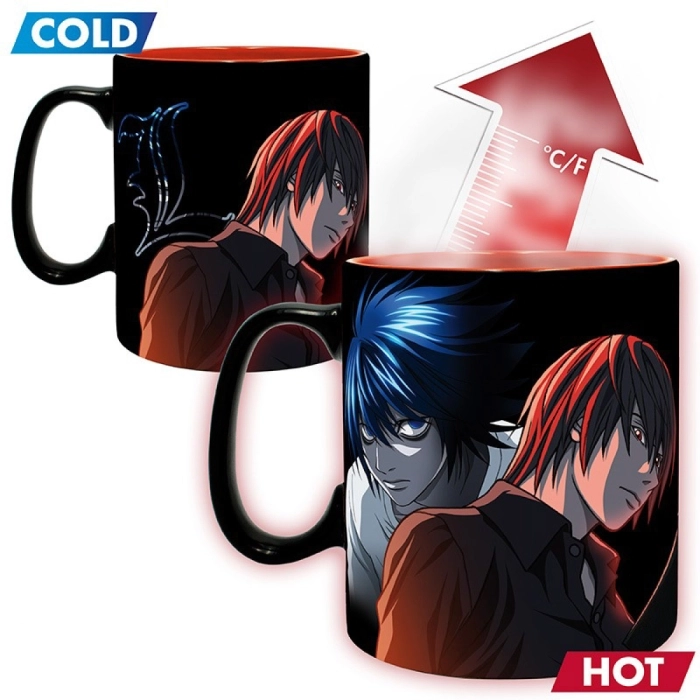 death note - tazza heat change 460ml - kira e ryuk