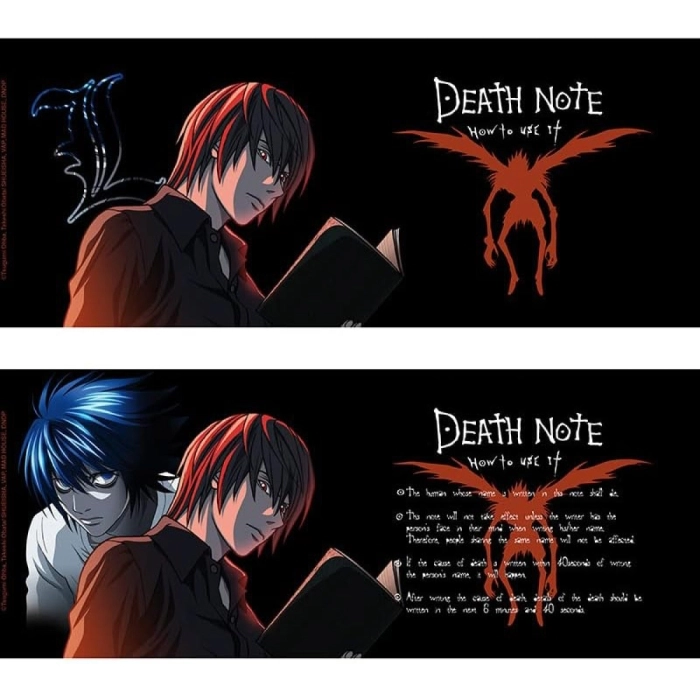 death note - tazza heat change 460ml - kira e ryuk