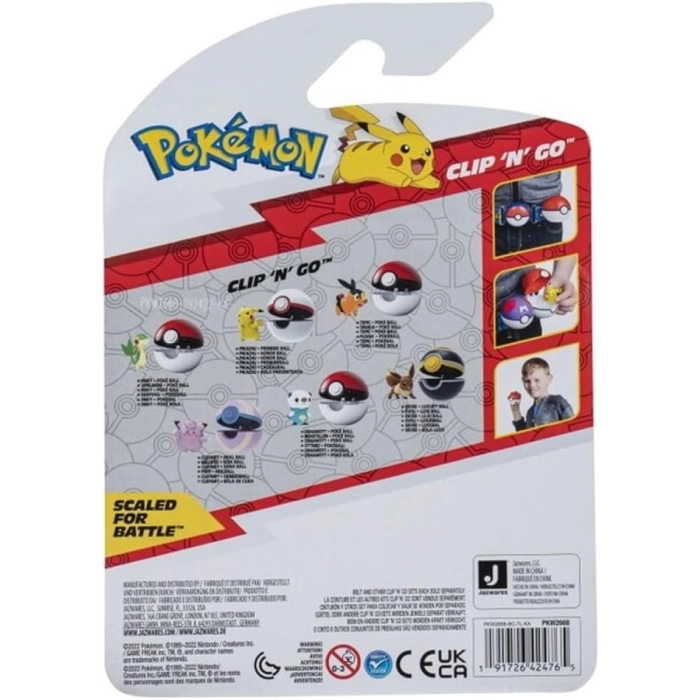 pokemon - clip n go - snivy & poke ball: 3