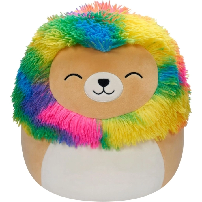 squishmallows - leonard the lion with rainbow mane - peluche 30cm