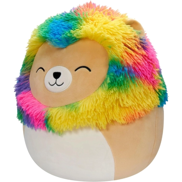 squishmallows - leonard the lion with rainbow mane - peluche 30cm