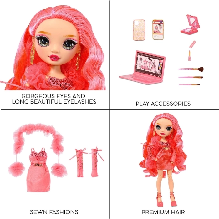 rainbow high - priscilla perez (pink) - s23 fashion doll 30cm: 5