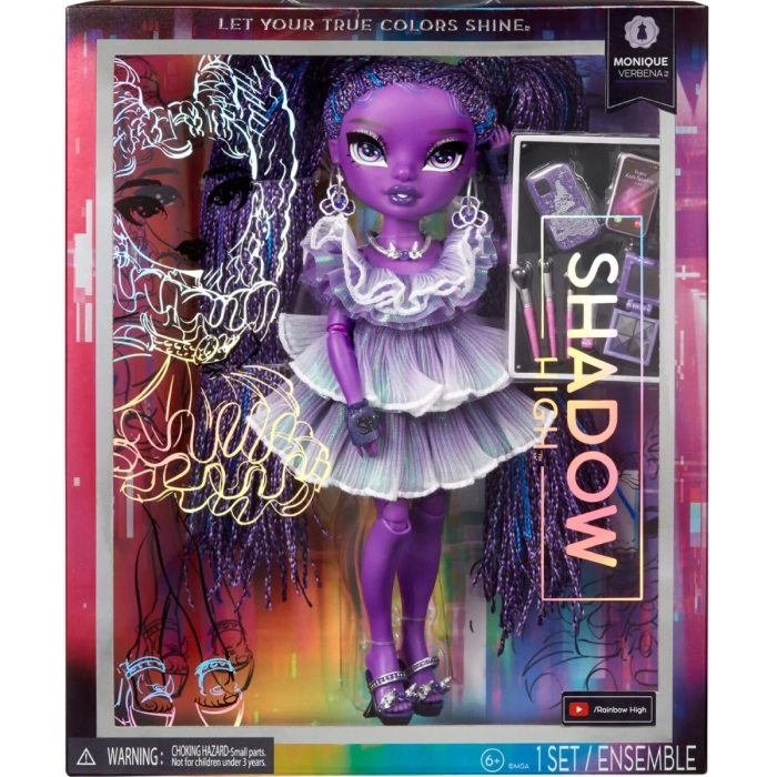 rainbow high - shadow high - monique verbena (dark purple) - s23 fashion doll