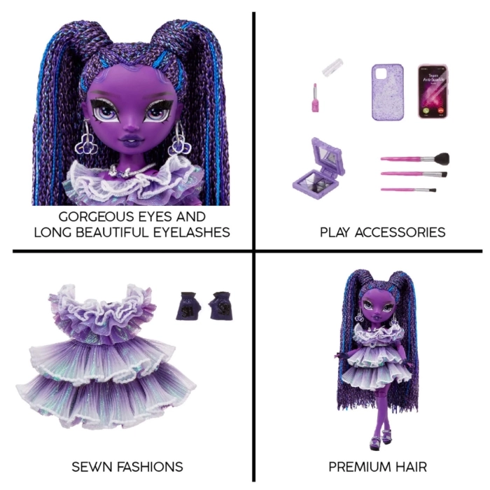 rainbow high - shadow high - monique verbena (dark purple) - s23 fashion doll