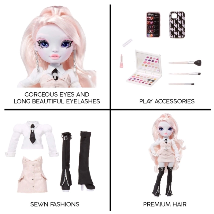 rainbow high - shadow high - karla choupette (pink) - s23 fashion high doll