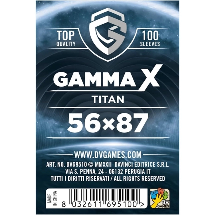 gamma x titan - 56×87mm - confezione 100 bustine protettive