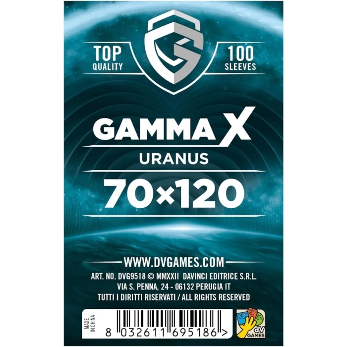 gamma x uranus - 70×120mm - confezione 100 bustine protettive