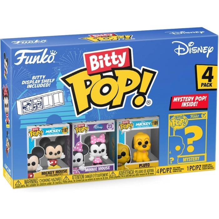 disney - mickey 4 pack 3cm serie 1 - funko pop bitty
