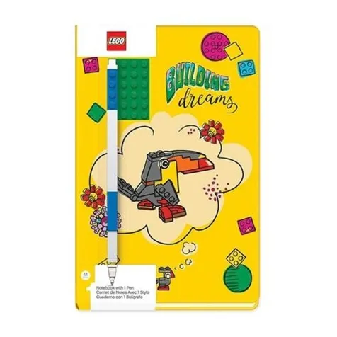 notebook pelican building dreams mattoncino verde 4x6 piu penna gel blu
