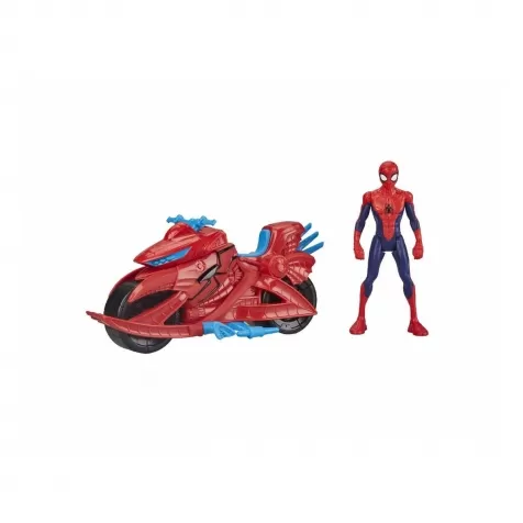 spider-man - personaggio 10cm con moto
