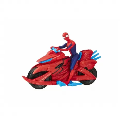 spider-man - personaggio 10cm con moto