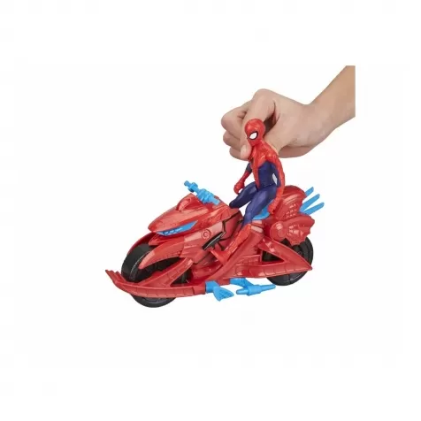 spider-man - personaggio 10cm con moto