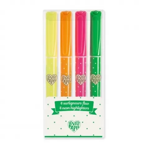 lovely paper - 4 evidenziatori neon