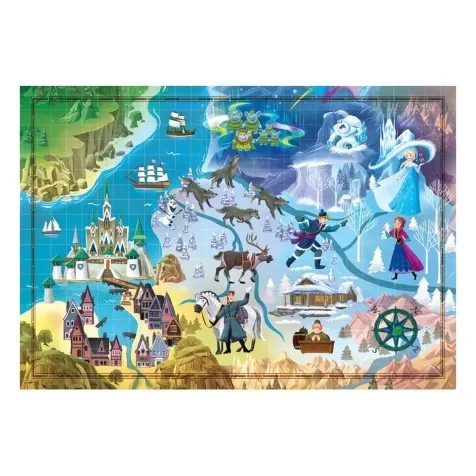 disney: frozen - story maps - puzzle 1000 pezzi