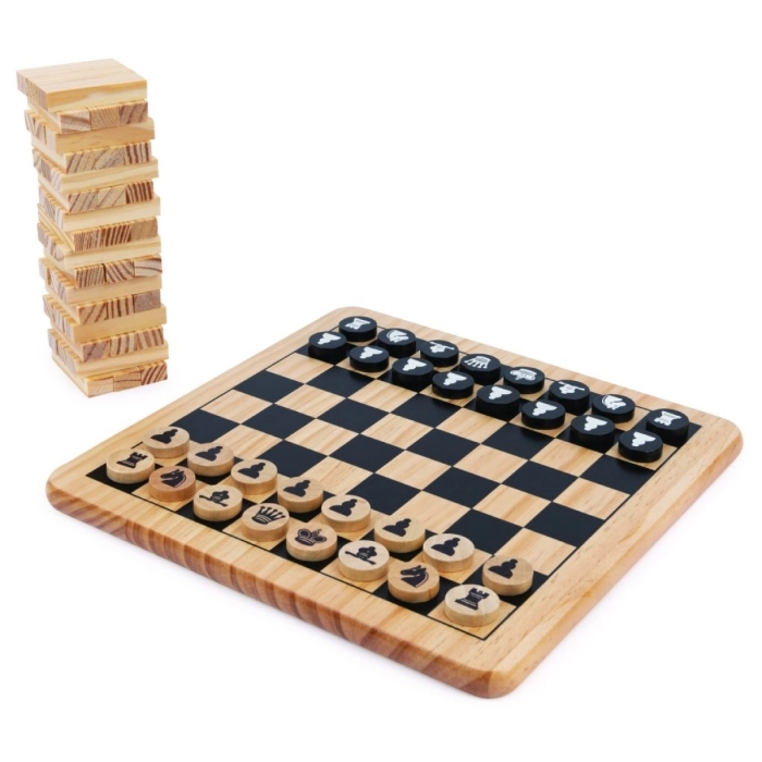 6 giochi riuniti in legno