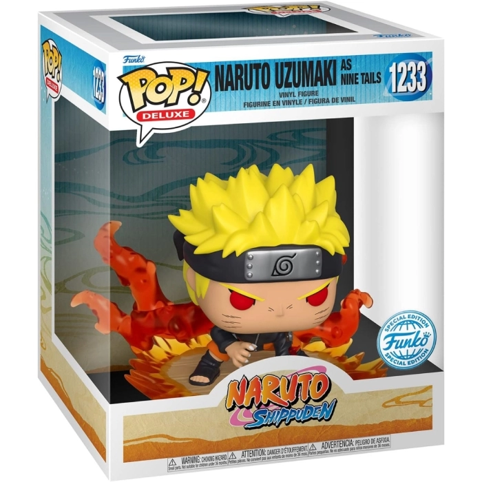 naruto shippuden - naruto uzumaki as nine tails 9cm - funko pop 1233