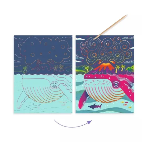 carte da grattare bicolori - topsy-turvy sottosopra