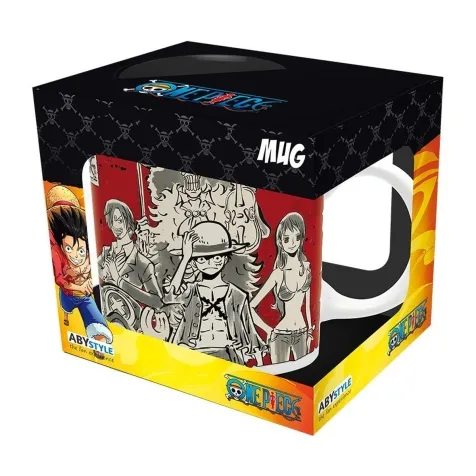 one piece - mug - 320 ml - luffy's crew japanese style - subli
