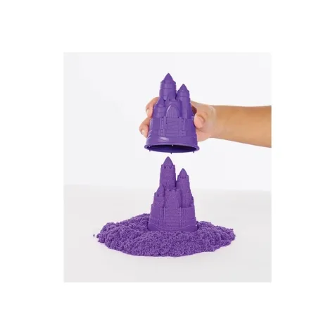 kinetic sand - castello di sabbia 450g con vaschetta e accessori - colori assortiti