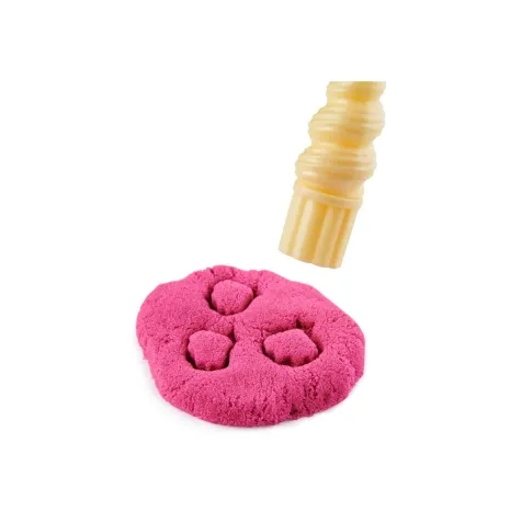 kinetic sand - cristallo della sirenetta - vaschetta con sabbia 325g e accessori