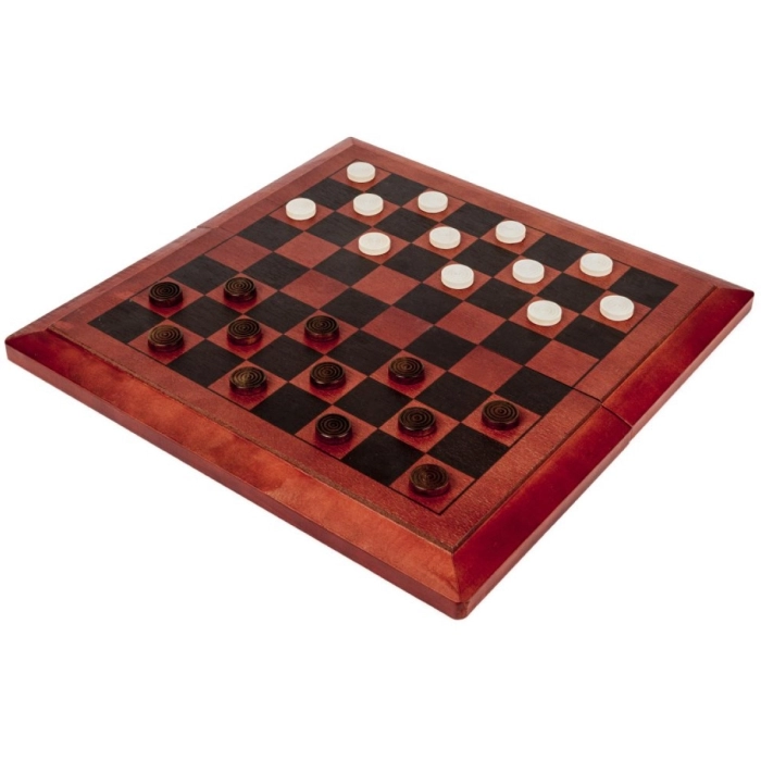 dama e scacchi in legno deluxe