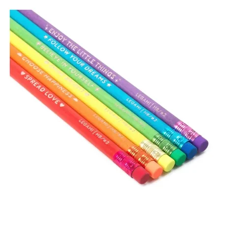 set di 6 matite hb in carta riciclata - happiness for every day: 5