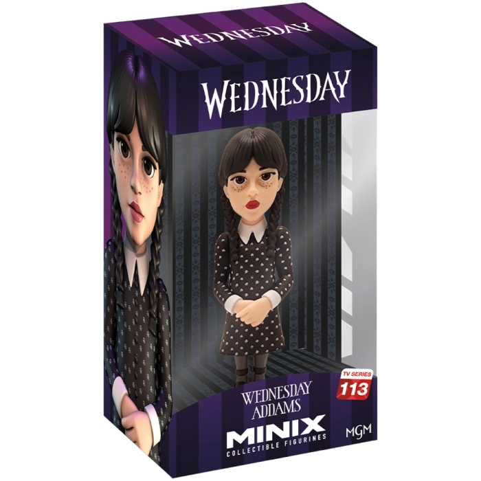 wednesday addams - mercoledi - tv series 113 - minix collectible figurines