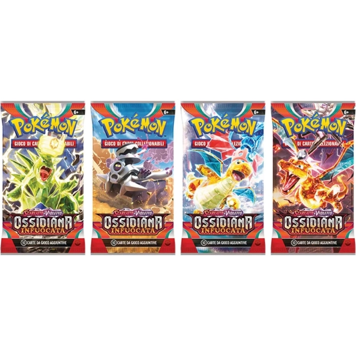 pokemon scarlatto e violetto ossidiana infuocata - bustina singola (ita): 5
