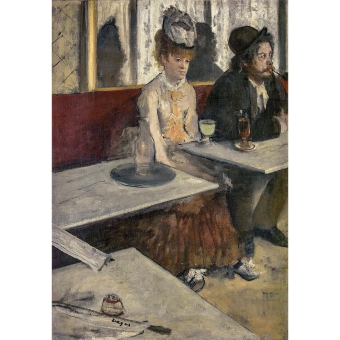 dans un cafe (edgar degas) - museum collection - puzzle 1000 pezzi