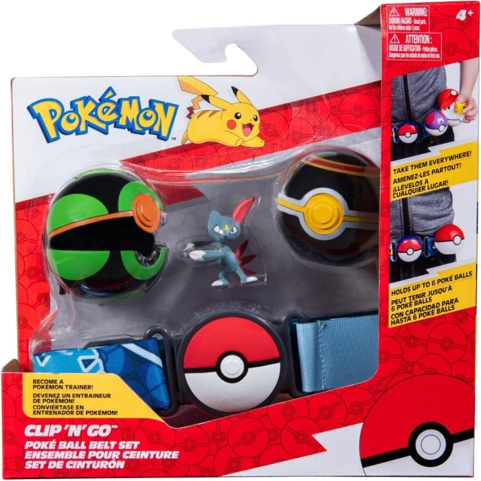 pokemon - clip n go poke ball set cintura - sneasel / bulbasaur - un modello assortito