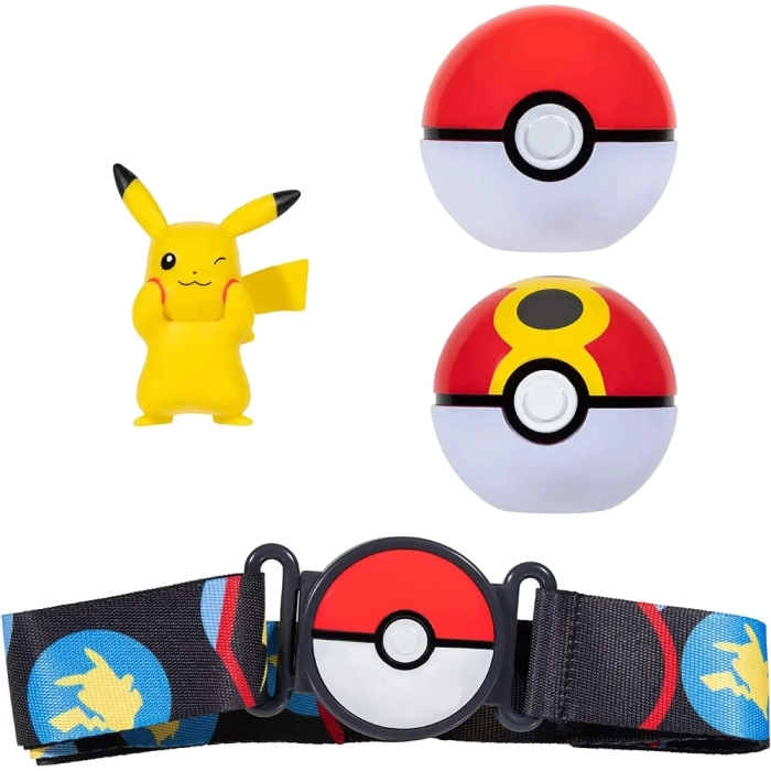 pokemon clip n go poke ball set cintura - pikachu / squirtle - un modello assortito