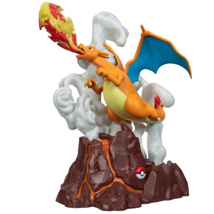 pokemon - select - deluxe collector statue 33cm - charizard con effetti luminosi: 2