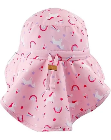 cappello estivo con paracollo - anti-uv spf50+ - unicorn tg. m (2-4 anni)