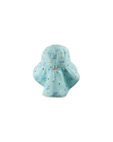 cappello estivo con paracollo - anti-uv spf50+ - seaside tg. m (2-4 anni)