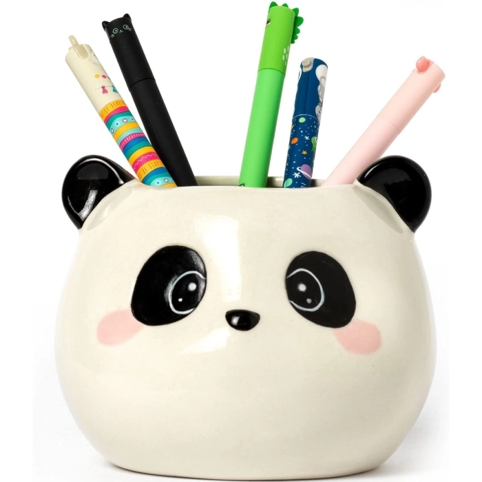 portapenne in ceramica - desk friends - panda